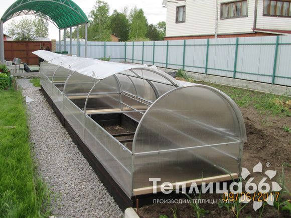 Парник Рада Бабочка под поликарбонат, ширина 1,3 метра